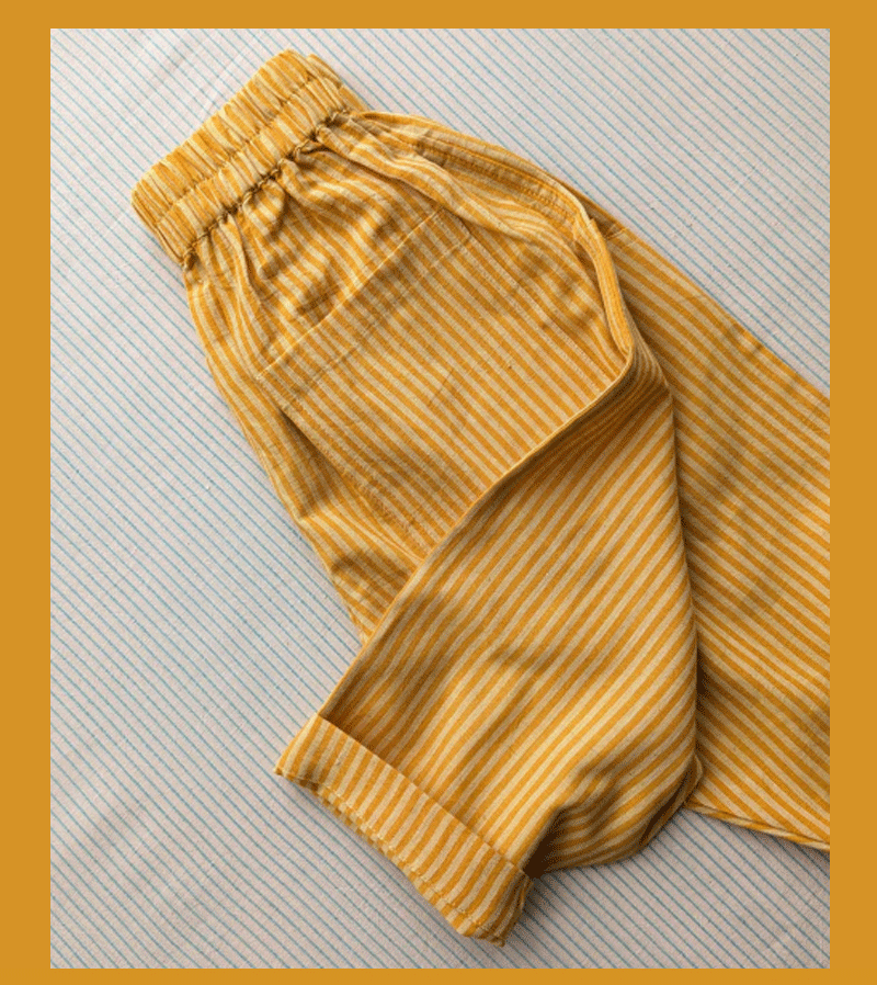 Mango Pop Stripes Handwoven Cotton Trousers