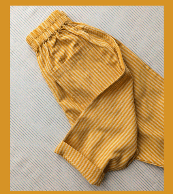 Mango Pop Stripes Handwoven Cotton Trousers