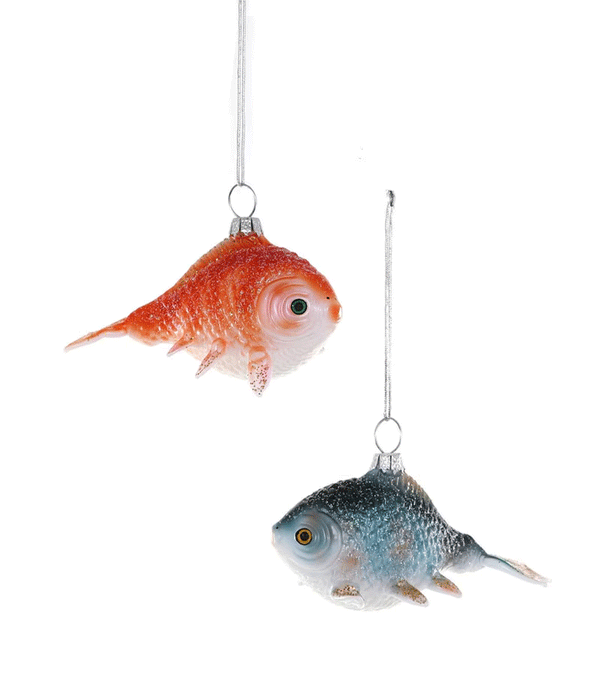 Palace Garden Koi Fish Glass Ornament by Cody Foster