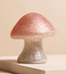 Small Pink Glass Mushroom Light