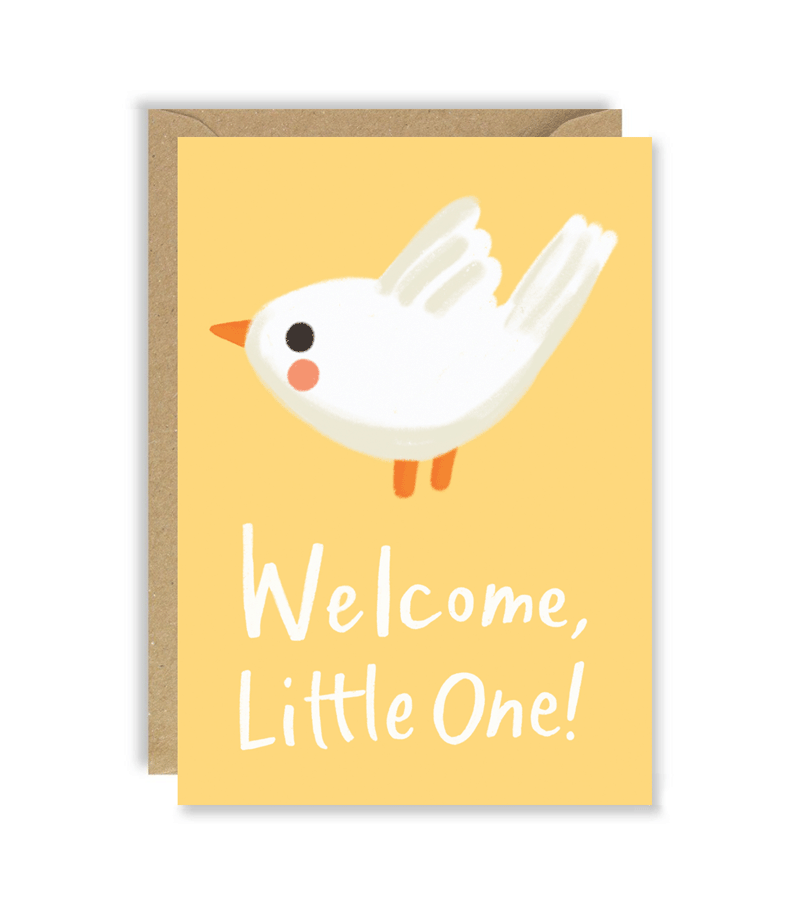 Welcome Little One! Birdie Card by Joy Nevada