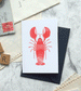 Red Lobster Mini Card by Bobbie Print