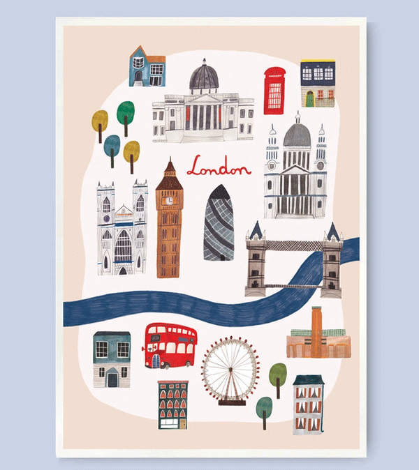 A4 London Print by Daria Solak Illustrations