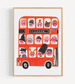 A4 London Bus Print by Daria Solak Illustrations