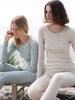Womens Slim Striped Tee in Oat & Ecru by Serendipity