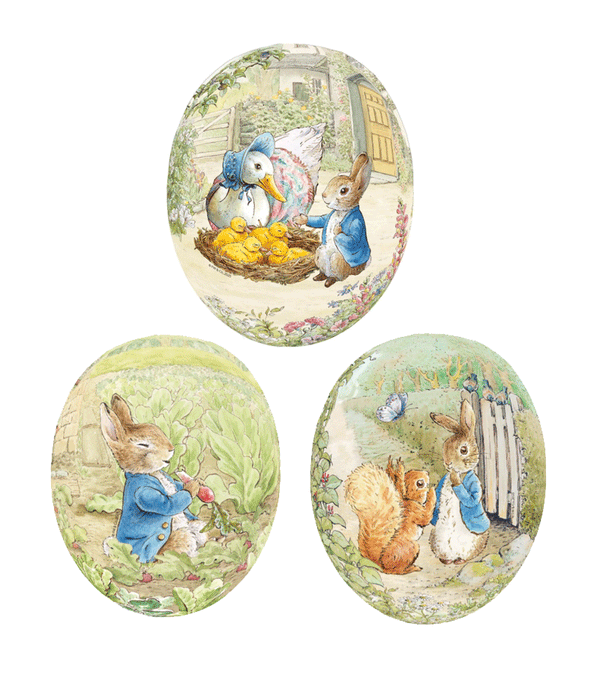 12 cm Beatrix Potter Cardboard Easter Egg