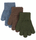 Green Blue & Brown 3 Pack Magic Merino Wool Gloves by Mikk-Line