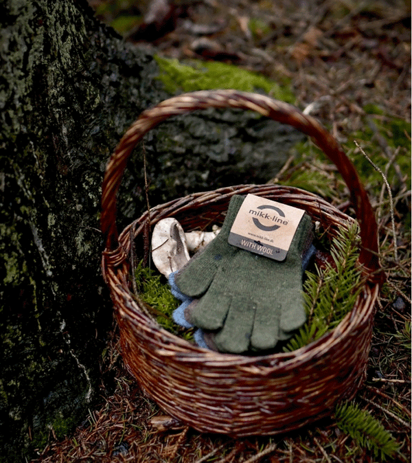 Green Blue & Brown 3 Pack Magic Merino Wool Gloves by Mikk-Line