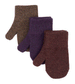 Purple & Browns 3 Pack Magic Merino Wool Mittens by Mikk-Line