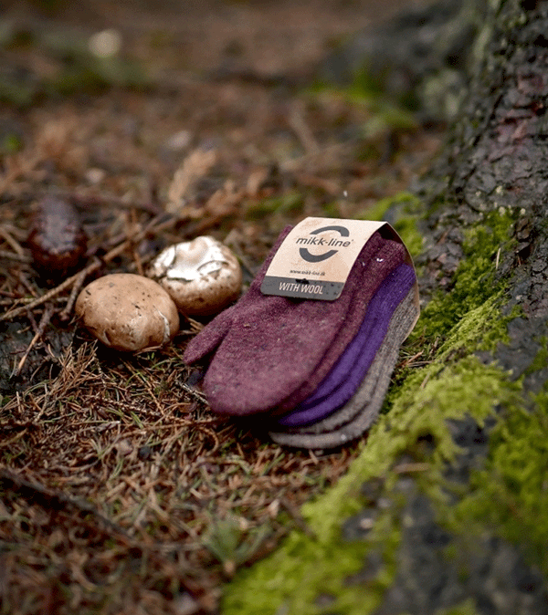 Purple & Browns 3 Pack Magic Merino Wool Mittens by Mikk-Line