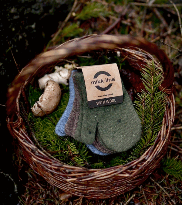 Green Blue & Brown 3 Pack Magic Merino Wool Mittens by Mikk-Line