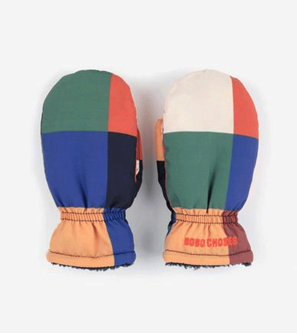 Multicolor Tiles Mittens by Bobo Choses