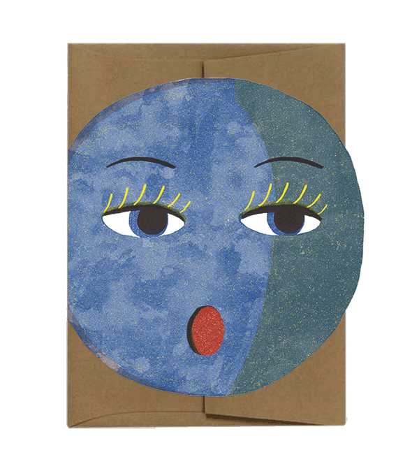 Lune Moon Die Cut Card by Isatopia