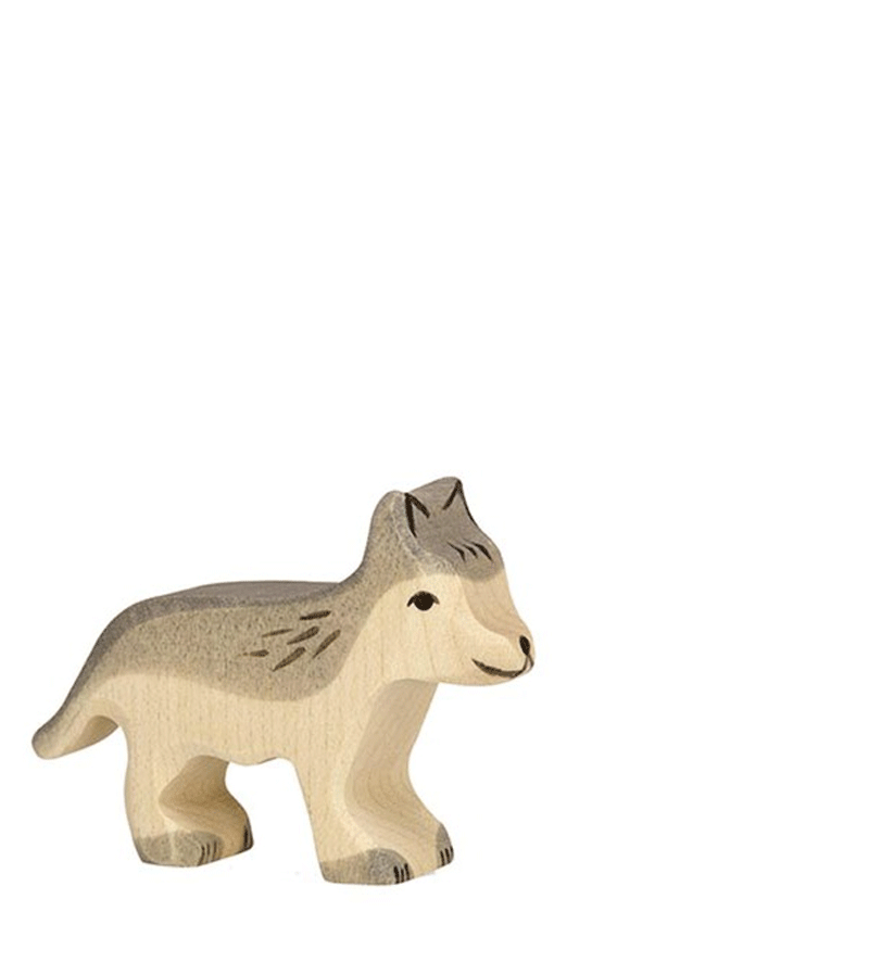 Wooden Wolf Cub by Holztiger