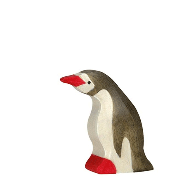 Wooden Looking Ahead Penguin by Holztiger