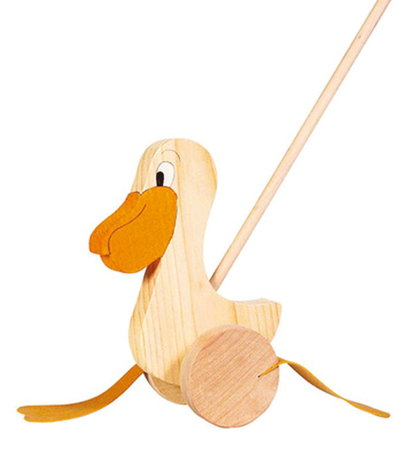 Wooden Push Along Pelican by Goki