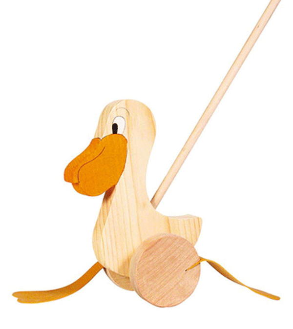 Wooden Push Along Pelican by Goki