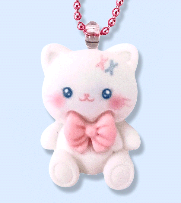 Mochi Kitten Kids Necklace by Pop Cutie
