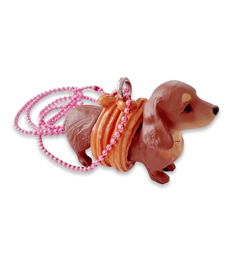 Deluxe Churro Dachshund Sausage Dog Necklace by  Pop Cutie