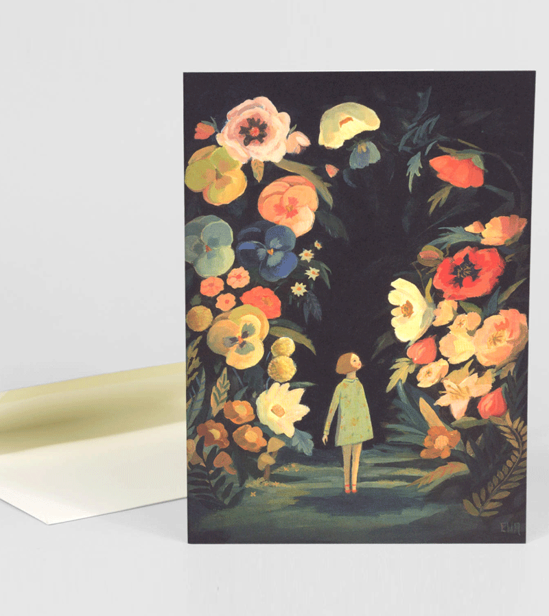 Night Garden Card by Black Apple