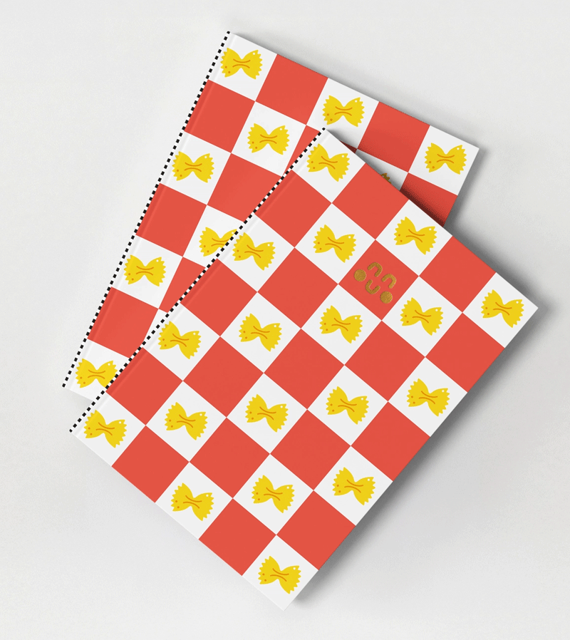 Farfalle Pasta Notebooks Lined by Studio Boketto