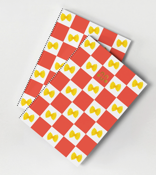 Farfalle Pasta Notebooks Lined by Studio Boketto