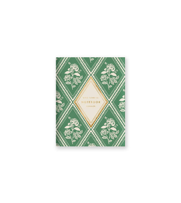 Green Roses Garden Study Stitched Pocket Notebook by Rifle Paper Co