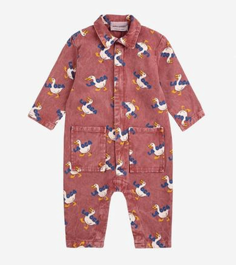 All Over La Oca Woven Overall Jumpsuit by Bobo Choses