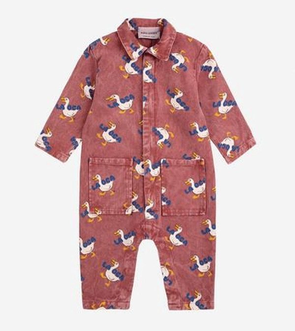 All Over La Oca Woven Overall Jumpsuit by Bobo Choses