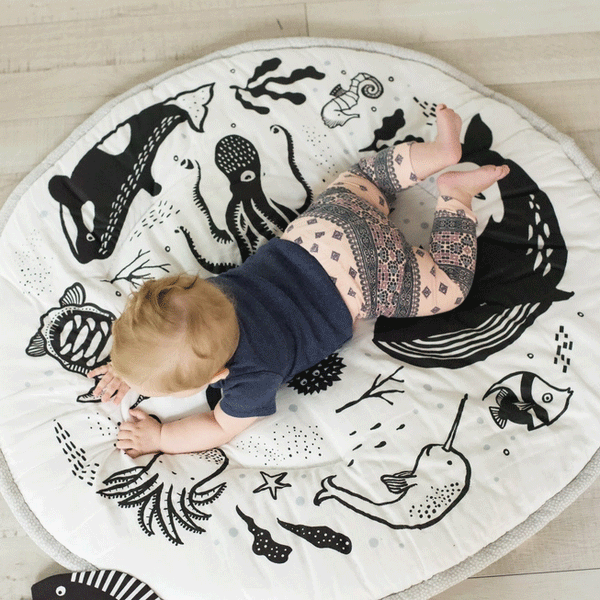 Organic Ocean Quilted Playmat by Wee Gallery