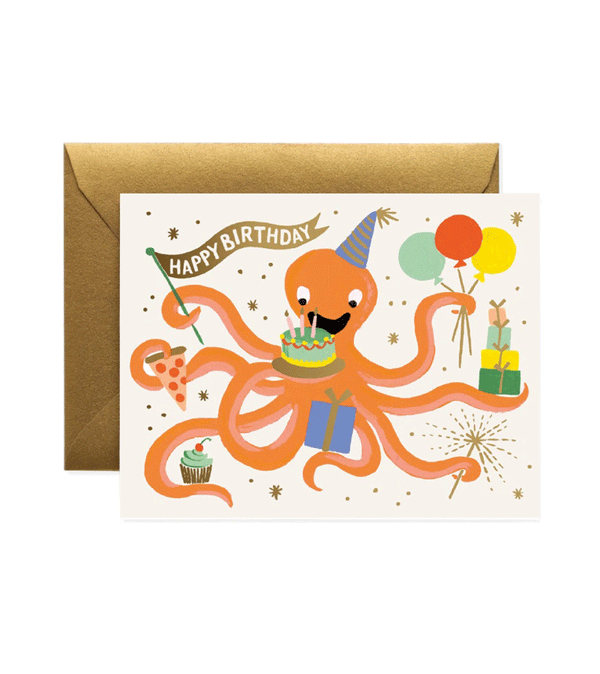 Octopus Birthday Card by Rifle Paper Co