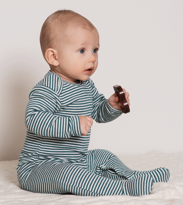 Arctic Stripe Organic Cotton Romper by Serendipity