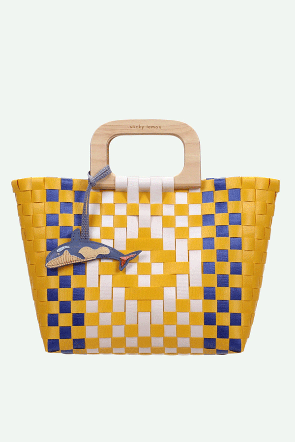 Orca Plaid Basket Bag by Sticky Lemon