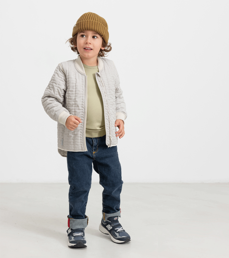 Brown Striped Orry Themo Jacket by