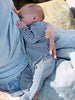 Navy & Ecru Stripe Organic Cotton Romper by Serendipity