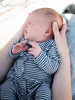 Navy & Ecru Stripe Organic Cotton Romper by Serendipity