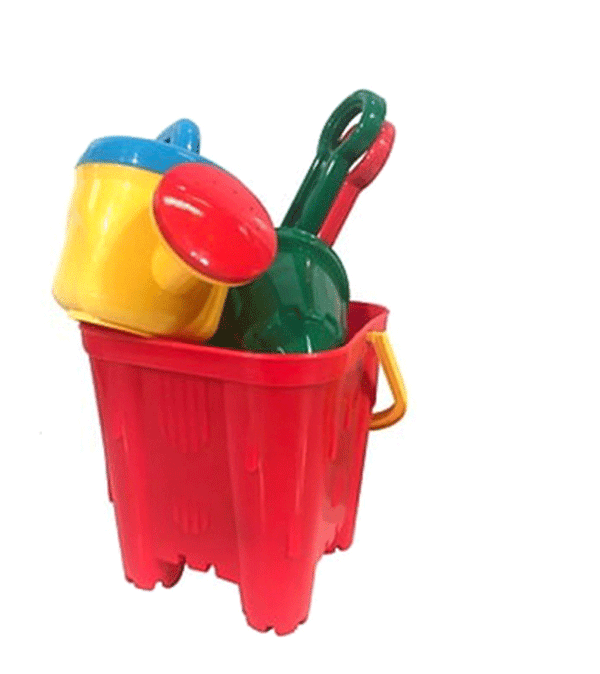 Plastic Bucket and Sand Toy Set