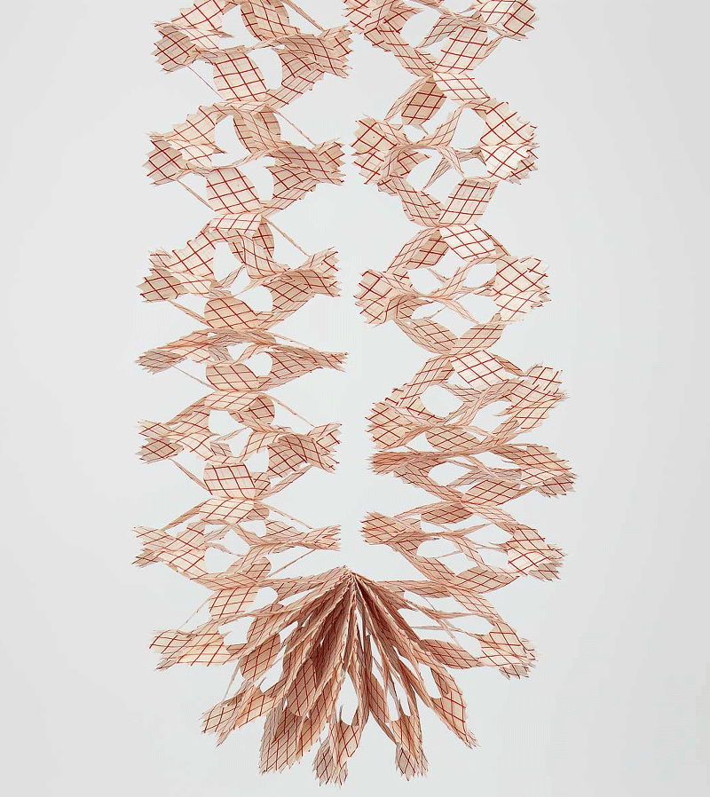 Checkered Red & White Accordion Paper Garland by AfroArt