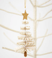 White Folded Paper Christmas Tree Ornament by AfroArt