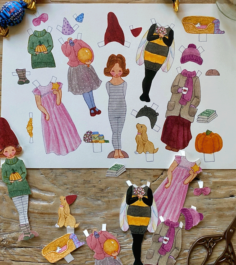 Lotte Dress-Up Paper Doll by Tall Hat Tales