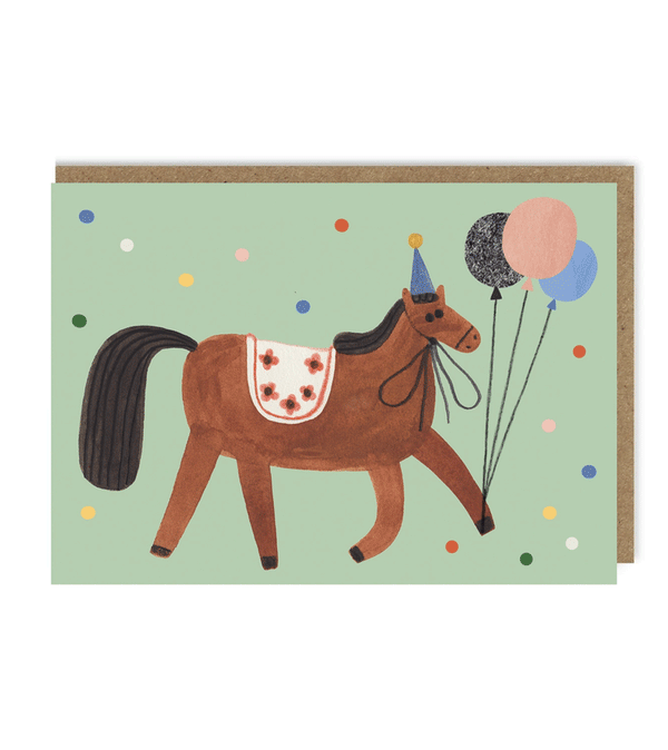 Party Horse Card by Daria Solak