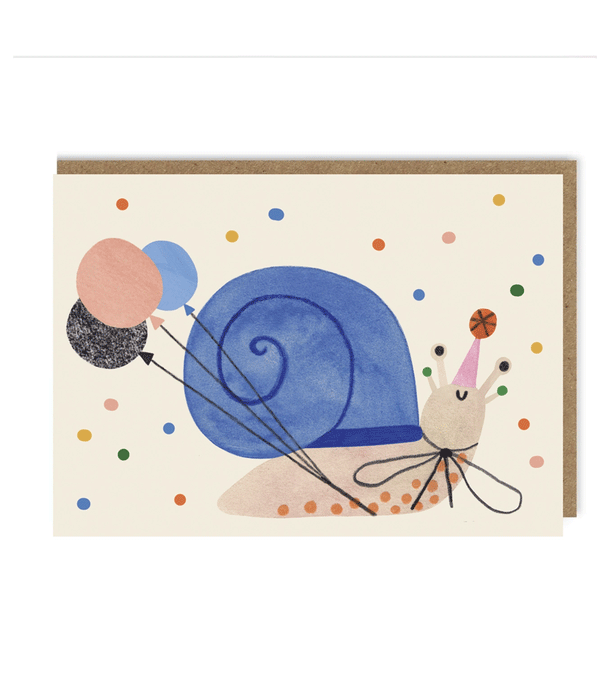 Party Snail Card by Daria Solak