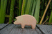 Wooden Pig Snout Down by Holzwald