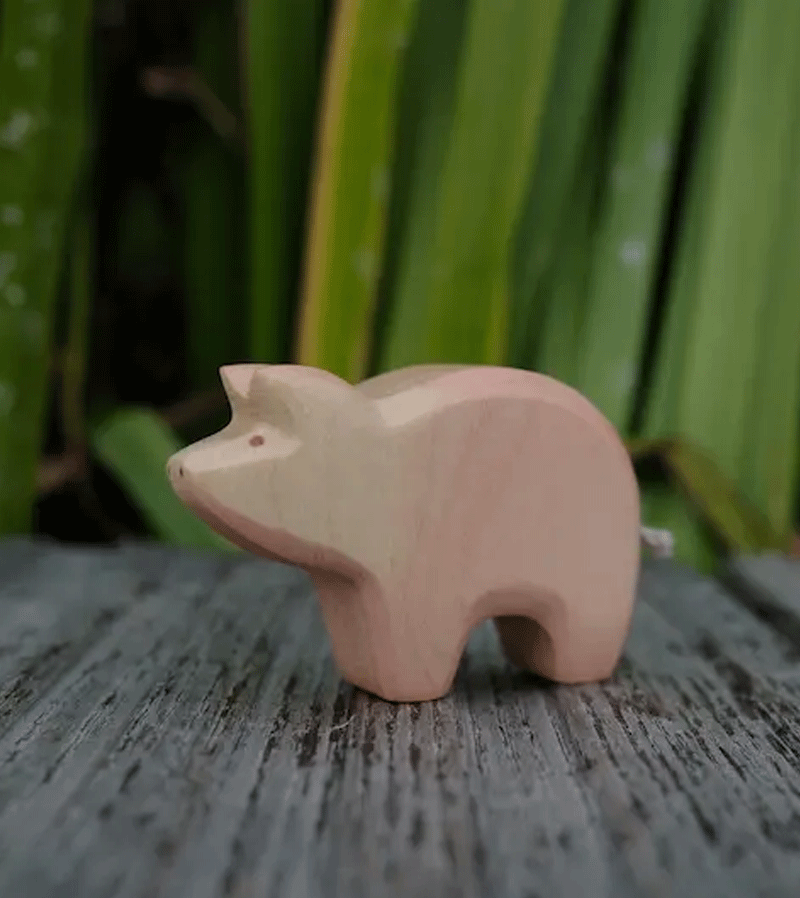 Wooden Piglet by Holzwald