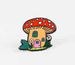 Mushroom Cottage Enamel Pin by Phoebe Wahl
