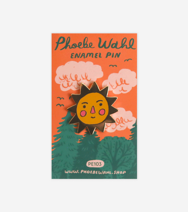 Sun Enamel Pin by Phoebe Wahl