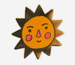 Sun Enamel Pin by Phoebe Wahl