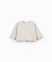 Oat Melange Polar Fleece Sweater by PLAY UP