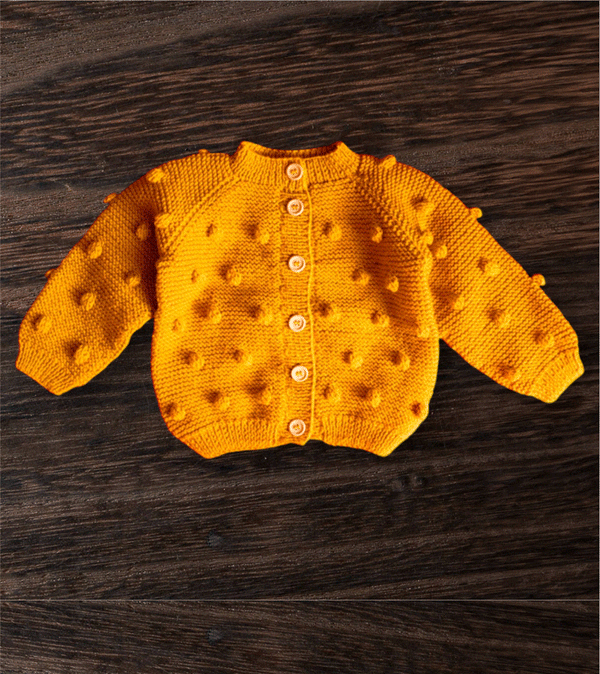 Ochre Popcorn Cardigan by RKO