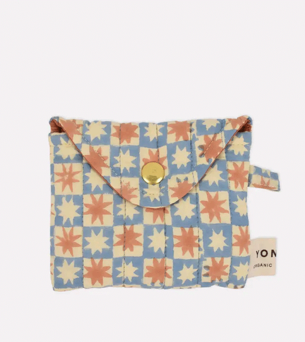 Sky Pinwheel Quilted Popper Purse by Yonder